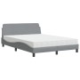 Bett mit hellgrauer Stoffmatratze 140x200 cm von vidaXL, Betten und Lattenroste - Ref: Foro24-3208404, Preis: 381,46 €, Rabat...
