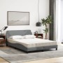 Bed with light gray fabric mattress 140x200 cm by vidaXL, Beds and slatted bases - Ref: Foro24-3208404, Price: 381,46 €, Disc...