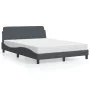 Cama con colchón terciopelo gris oscuro 140x200 cm de vidaXL, Camas y somieres - Ref: Foro24-3208412, Precio: 336,82 €, Descu...