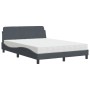Bett mit dunkelgrauer Samtmatratze 140x200 cm von vidaXL, Betten und Lattenroste - Ref: Foro24-3208412, Preis: 343,20 €, Raba...