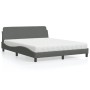 Bett mit dunkelgrauer Stoffmatratze 160x200 cm von vidaXL, Betten und Lattenroste - Ref: Foro24-3208425, Preis: 404,49 €, Rab...