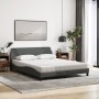 Bed with dark gray fabric mattress 160x200 cm by vidaXL, Beds and slatted bases - Ref: Foro24-3208425, Price: 404,49 €, Disco...