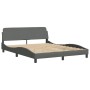 Bed with dark gray fabric mattress 160x200 cm by vidaXL, Beds and slatted bases - Ref: Foro24-3208425, Price: 404,49 €, Disco...