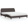 Bett mit dunkelbrauner Stoffmatratze 160x200 cm von vidaXL, Betten und Lattenroste - Ref: Foro24-3208427, Preis: 387,49 €, Ra...