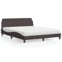 Bett mit dunkelbrauner Stoffmatratze 160x200 cm von vidaXL, Betten und Lattenroste - Ref: Foro24-3208427, Preis: 365,18 €, Ra...