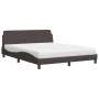 Bett mit dunkelbrauner Stoffmatratze 160x200 cm von vidaXL, Betten und Lattenroste - Ref: Foro24-3208427, Preis: 365,18 €, Ra...
