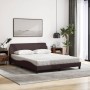 Bett mit dunkelbrauner Stoffmatratze 160x200 cm von vidaXL, Betten und Lattenroste - Ref: Foro24-3208427, Preis: 387,49 €, Ra...