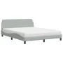 Cama con colchón terciopelo gris claro 160x200 cm de vidaXL, Camas y somieres - Ref: Foro24-3208431, Precio: 348,46 €, Descue...