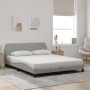 Bed with light gray velvet mattress 160x200 cm by vidaXL, Beds and slatted bases - Ref: Foro24-3208431, Price: 367,57 €, Disc...