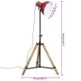Lámpara de pie rojo desgastado 25 W E27 75x75x90-150 cm by vidaXL, Lamps - Ref: Foro24-371896, Price: 72,81 €, Discount: %