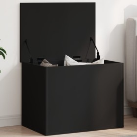 Aufbewahrungsbox aus schwarzem Ingenieurholz 60x42x46 cm von vidaXL, Aufbewahrungskisten - Ref: Foro24-840654, Preis: 64,93 €...