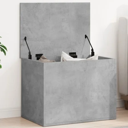 Caja de almacenaje madera ingeniería gris hormigón 60x42x46 cm by vidaXL, Storage trunks - Ref: Foro24-840656, Price: 56,70 €...