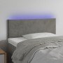 Cabecero con LED de terciopelo gris claro 90x5x78/88 cm en Cabeceros y pies de cama | Comprar online en Foro24