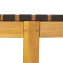 Tumbona con mesa madera maciza de acacia y tela negra by vidaXL, Loungers - Ref: Foro24-3214213, Price: 148,02 €, Discount: %