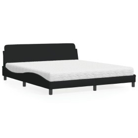 Bett mit schwarzer Stoffmatratze 180x200 cm von vidaXL, Betten und Lattenroste - Ref: Foro24-3208446, Preis: 415,28 €, Rabatt: %