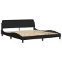 Bed with black fabric mattress 180x200 cm by vidaXL, Beds and slatted bases - Ref: Foro24-3208446, Price: 409,32 €, Discount: %