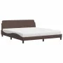 Bed with brown synthetic leather mattress 180x200 cm by vidaXL, Beds and slatted bases - Ref: Foro24-3208459, Price: 393,96 €...