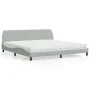 Bed with light gray velvet mattress 200x200 cm by vidaXL, Beds and slatted bases - Ref: Foro24-3208471, Price: 436,47 €, Disc...