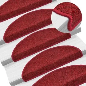 Stair treads 15 units red burgundy 65x24x4 cm by vidaXL, Stair mats - Ref: Foro24-133889, Price: 67,92 €, Discount: %