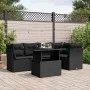 Set de sofás de jardín 6 piezas y cojines ratán sintético negro by vidaXL, Garden sets - Ref: Foro24-3266565, Price: 439,76 €...