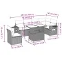 Set de sofás de jardín 7 pzas con cojines ratán sintético negro by vidaXL, Garden sets - Ref: Foro24-3267935, Price: 530,60 €...