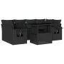 Set de sofás de jardín 7 pzas con cojines ratán sintético negro by vidaXL, Garden sets - Ref: Foro24-3267755, Price: 518,11 €...