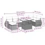 Set de sofás de jardín 8 piezas y cojines ratán sintético negro de vidaXL, Conjuntos de jardín - Ref: Foro24-3268685, Precio:...