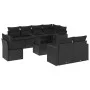 Set de sofás de jardín 8 piezas y cojines ratán sintético negro von vidaXL, Gartensets - Ref: Foro24-3267405, Preis: 669,43 €...