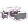 Set de sofás de jardín 8 piezas y cojines ratán sintético negro von vidaXL, Gartensets - Ref: Foro24-3267405, Preis: 669,43 €...