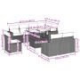Set de sofás de jardín 8 piezas y cojines ratán sintético negro by vidaXL, Garden sets - Ref: Foro24-3267405, Price: 640,28 €...