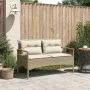 Banco de jardín y cojines ratán sintético beige 116x62,5x74 cm von vidaXL, Gartenbänke - Ref: Foro24-368403, Preis: 156,68 €,...