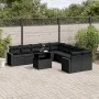 Set de sofás de jardín 11 pzas y cojines ratán sintético negro von vidaXL, Gartensets - Ref: Foro24-3267535, Preis: 762,92 €,...