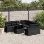 Set de sofás de jardín 8 piezas y cojines ratán sintético negro by vidaXL, Garden sets - Ref: Foro24-3267795, Price: 635,73 €...