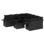 Set de sofás de jardín 8 piezas y cojines ratán sintético negro by vidaXL, Garden sets - Ref: Foro24-3267795, Price: 635,73 €...