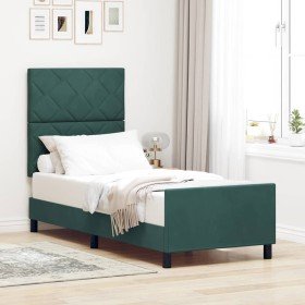 Estructura de cama Verde oscuro 80 x 200 cm Terciopelo Estructura de cama Verde oscuro 80 x 200 cm Terciopelo