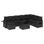 Set de sofás de jardín 8 piezas y cojines ratán sintético negro de vidaXL, Conjuntos de jardín - Ref: Foro24-3268065, Precio:...