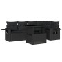 Set de sofás de jardín 6 piezas y cojines ratán sintético negro by vidaXL, Garden sets - Ref: Foro24-3267885, Price: 437,04 €...