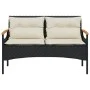 Juego de sofás jardín 4 pzas con cojines ratán sintético negro by vidaXL, Garden sets - Ref: Foro24-368398, Price: 337,48 €, ...