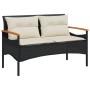 Gartensitzgruppe 4-teilig mit schwarzen Polstern aus synthetischem Rattan von vidaXL, Gartensets - Ref: Foro24-368398, Preis:...