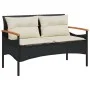 Juego de sofás jardín 4 pzas con cojines ratán sintético negro by vidaXL, Garden sets - Ref: Foro24-368398, Price: 337,48 €, ...