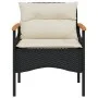 Juego de sofás jardín 4 pzas con cojines ratán sintético negro by vidaXL, Garden sets - Ref: Foro24-368398, Price: 337,48 €, ...