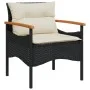 Juego de sofás jardín 4 pzas con cojines ratán sintético negro by vidaXL, Garden sets - Ref: Foro24-368398, Price: 337,48 €, ...