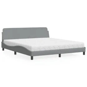 Bed with light gray fabric mattress 180x200 cm by vidaXL, Beds and slatted bases - Ref: Foro24-3208444, Price: 369,58 €, Disc...