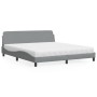 Cama con colchón de tela gris claro 180x200 cm de vidaXL, Camas y somieres - Ref: Foro24-3208444, Precio: 375,60 €, Descuento: %