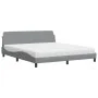 Bett mit hellgrauer Stoffmatratze 180x200 cm von vidaXL, Betten und Lattenroste - Ref: Foro24-3208444, Preis: 370,33 €, Rabat...