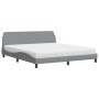 Cama con colchón de tela gris claro 180x200 cm de vidaXL, Camas y somieres - Ref: Foro24-3208444, Precio: 375,60 €, Descuento: %