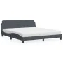 Cama con colchón terciopelo gris oscuro 180x200 cm de vidaXL, Camas y somieres - Ref: Foro24-3208452, Precio: 393,96 €, Descu...