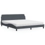 Cama con colchón terciopelo gris oscuro 180x200 cm de vidaXL, Camas y somieres - Ref: Foro24-3208452, Precio: 394,35 €, Descu...
