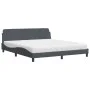 Cama con colchón terciopelo gris oscuro 180x200 cm de vidaXL, Camas y somieres - Ref: Foro24-3208452, Precio: 393,96 €, Descu...