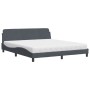 Cama con colchón terciopelo gris oscuro 180x200 cm de vidaXL, Camas y somieres - Ref: Foro24-3208452, Precio: 394,35 €, Descu...